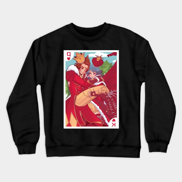 King and Queen of Hearts Crewneck Sweatshirt by IainDodes